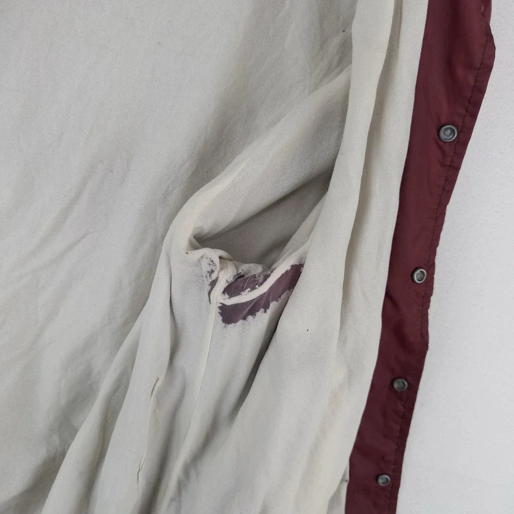 70's Vtg Champion Eureka College Nylon Varsity Jacket Medium Snap Front Made USA